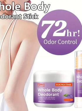 Natural Whole Body Deodorant Stick - Coconut Oil Base, No Al