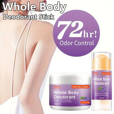 Natural Whole Body Deodorant Stick - Coconut Oil Base, No Al