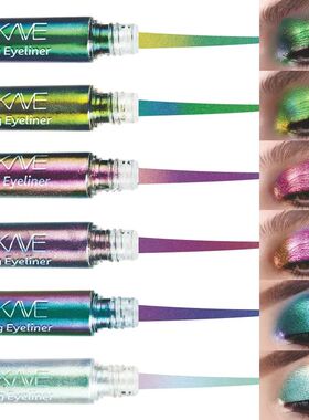 Shiny Chameleon Green Liquid Eyeliner Metallic Eyeshadow Mul