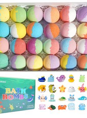 Bath Bombs for Kids with Surprise Inside, 24 Pack Kids Bath
