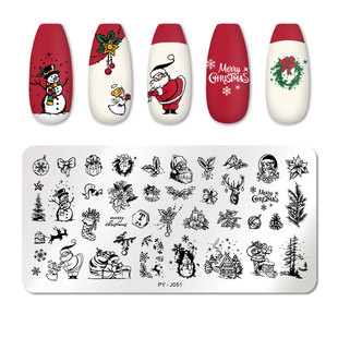 Nail Stamping Plates Christmas Pattern Nail Art Plate Stamp