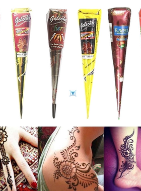 1Pcs Indian Henna Tattoo Paste Cone Body Paint  Temporary