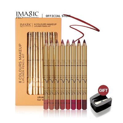 8-Color LipLiner Pencil Long Lasting Waterproof Professional