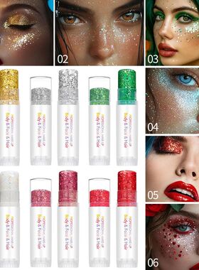 Body Glitter Stick Sequ Gel Mermaid Shimmer Topcoat Festive