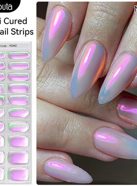 Auroras Semi-Cured Gel Nail Wraps Stickers Strips Sparking