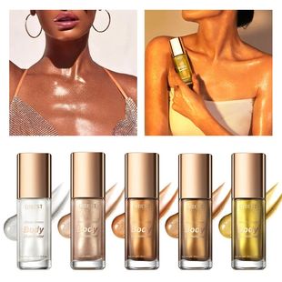 5 Colors Body Face Liquid Highlighter Glitter Makeup Glow Fa