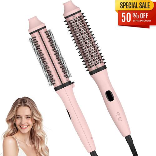 Thermal Brush 1.5 inch Dual PTC Heated Curling Styler 6 Temp