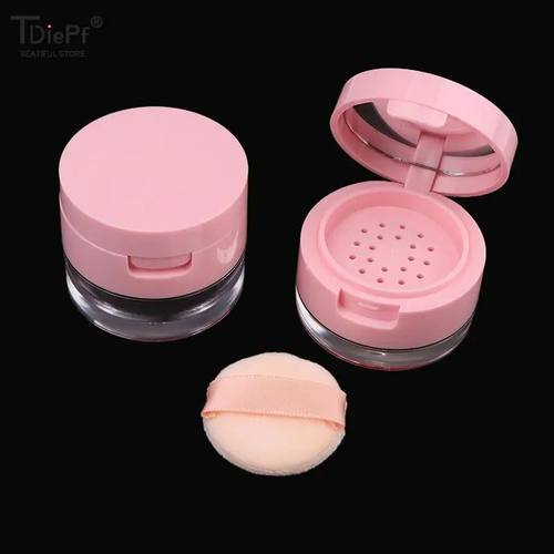 1PC Portable Plastic Powder Box Empty Loose Powder Container
