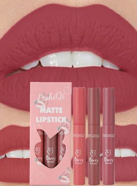 3Colors/set Matte Lipgloss Cheap Liquid Lipstick Kit Makeup