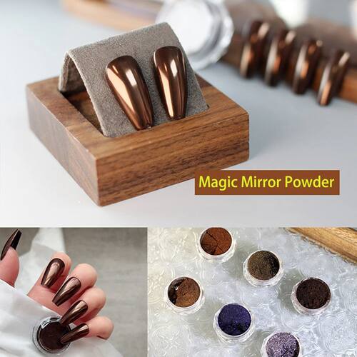 1pc Nail Magic Mirror Powder Melad Metal Mirror Flour Autumn