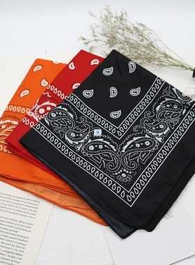 Bandana kerchief Unisex Hip Hop Black Hair Band Neck Scarf