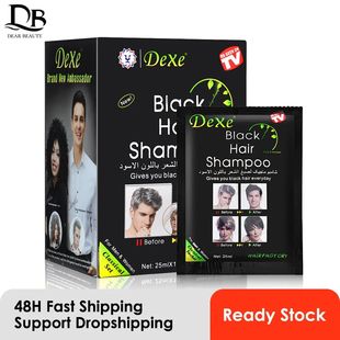 Black Herb Into Dye Shampoo Hair 10Pcs 25ml