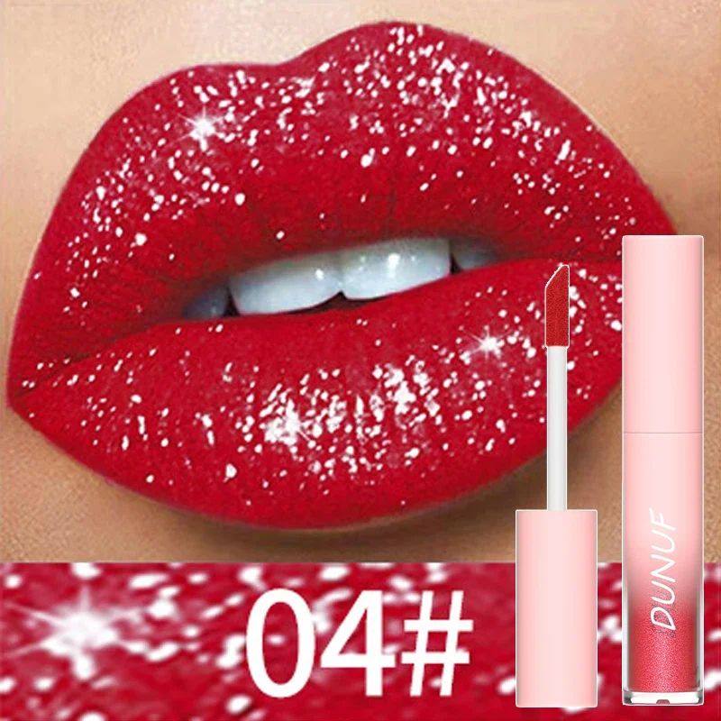 New Matte Glitter Liquid Lipstick Diamond Shiny Lip Gloss Wa