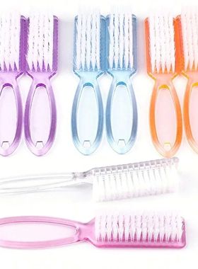 2pcs Nail Brush Cleaning Remove Dust Powder Plastic Cleaner