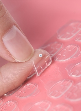 5/10Sheet Fake Nails Toe Sticker Transparent Double Sided