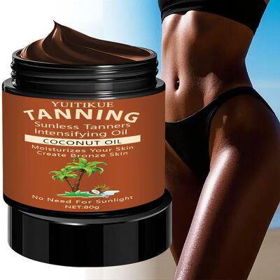 No sun exposure tanning body glowing tanning cream, coconut