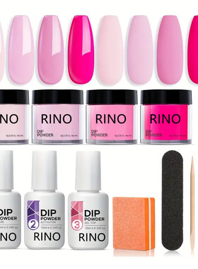 Dipping Powder Set French White Nude Pink Dip Nail Glit Powd