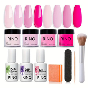 Dipping Set Powder Nude French Pink White Nail Powd Glit Dip