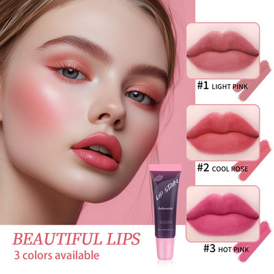 Peel Off Rose Pink Lip Gloss Matte Outline Contour Tattoo Li
