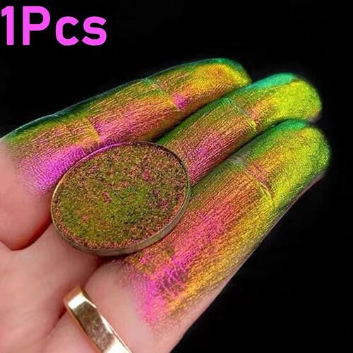 1Jar Pearl Chameleon Neon Nail Art Powder 6 Colors Eyeshadow