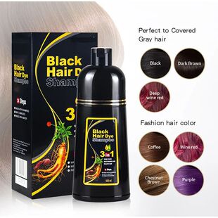 Black 500ml Quick Dye Hair 30ml Herba Shampoo Natural