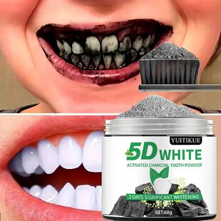 Bamboo Charcoal Teeth Whitening Powder - Natural Whitening f