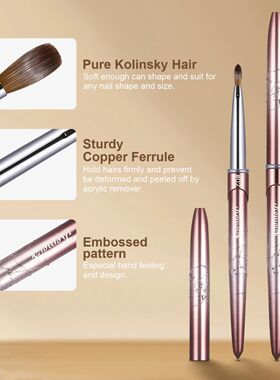 Kolky Acrylic Nail Brush Kolky Hair Bristles Round Shaped Ha