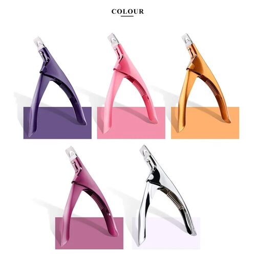 U Shape Acrylic False Nail Clipper Sharp Stainless Steel Nai
