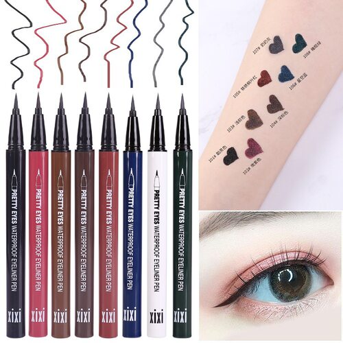 8 Colors Matte Liquid Eyeliner Waterproof Lasting Blue White