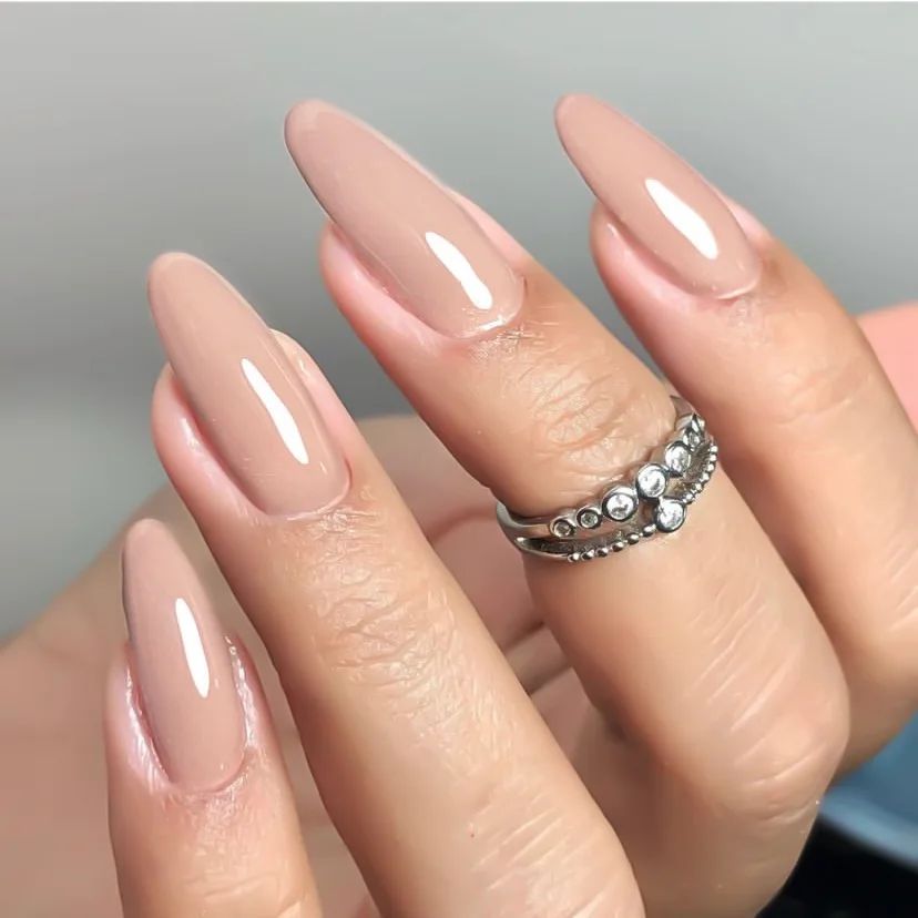 24pcs/set nude brown white fake nails for fall winter season