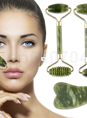 Jade Stone Facial Massage Roller For Face Neck Natural Massa