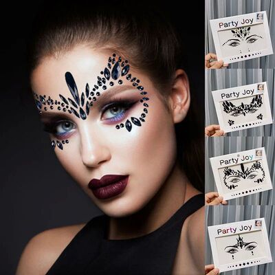New Halloween Face Sticker 3D Resin Rhinestone Face Face Jew