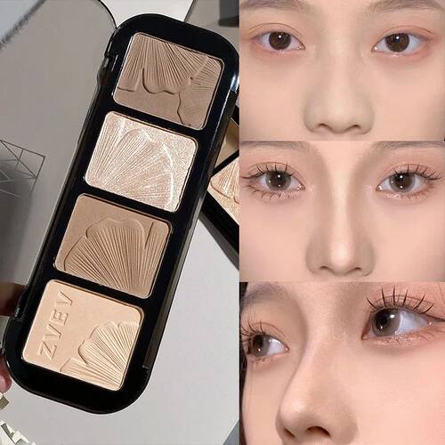 4 Color Contouring Highlighter Shading Palette Natural Nose