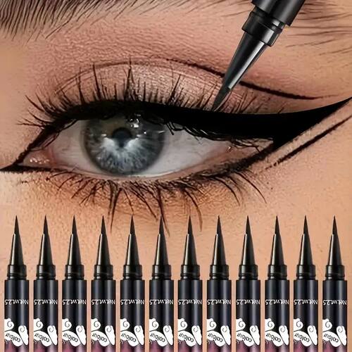 12 PCS Hot Make Up Ultimate Black Liquid Eyeliner Long-lasti