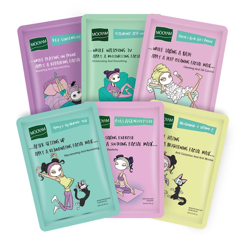 10pcs Soothing Facial Mask Moisturizing Rejuvenating Anti Ag