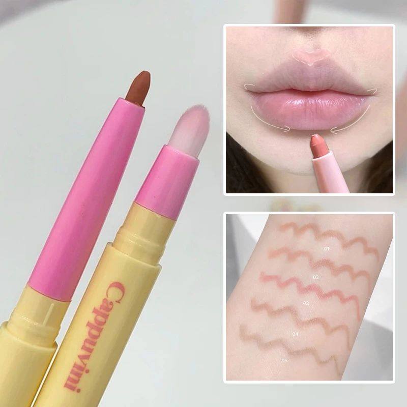 Fine Lipliner Pen Matte Velvet Lip Outline Contour Pencil wi