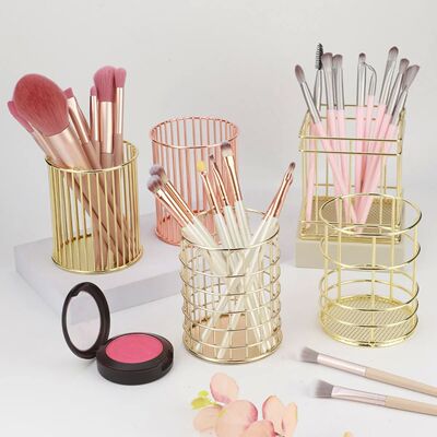 1 Metal Iron Makeup Brush Storage Bucket/Office Stationery S