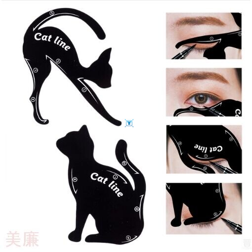 3pcs New Beauty Cat Line Temple Catline Eyeliner Pattern-封面