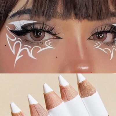 3pcs Fast Drying Smooth White Eyeliner Pencil Matte Waterpro