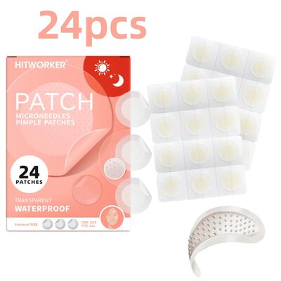 24 Pcs Hydrocolloid Acne Patches, Skin - Friendly Pimple Cov