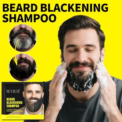 Health Natural Hair Dye Black Beard Shampoo Beard Paint Men