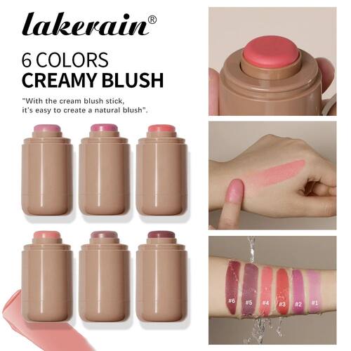 Blush Stick Cheek Lip Tinted Moistured Long-wearing Flush Bl