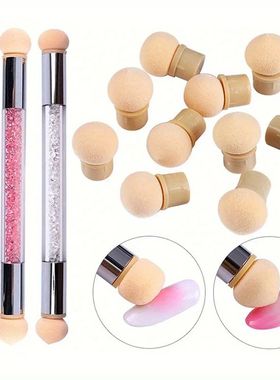 Sponge Heads Replacement Nails Art Gel Polish Color Gradient