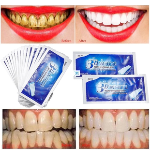 14pcs 3D White Gel Teeth Whitening Strips Tooth De