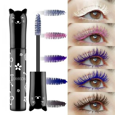 5 Colors Mascara Eyelashes Curling Extension Pink Purple Blu