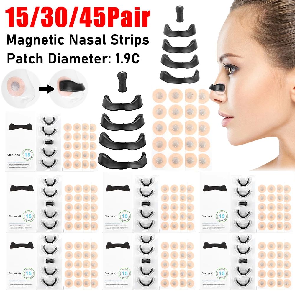 1/2/3Kit Magnetic Nasal Strips Breathing Nose Dilators Start