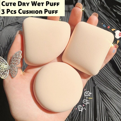 3pcs Dry Wet Usable Makeup Cosmetic Puff Sponge Cushion Puff
