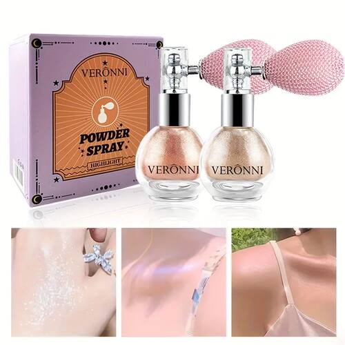 6-Color Diamond Highlighter Powder Spray Waterproof High Glo