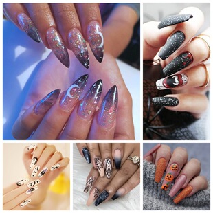 Halloween long wear fake nails press on Nail Patch Nail Patc