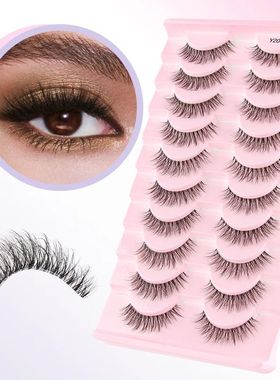 5/10Pairs False Lashes Cat Eye Eyelashes Eyelash Extension 3